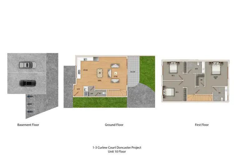 Floorplan of Homely townhouse listing, 11/1-3 Curlew Court, Doncaster VIC 3108