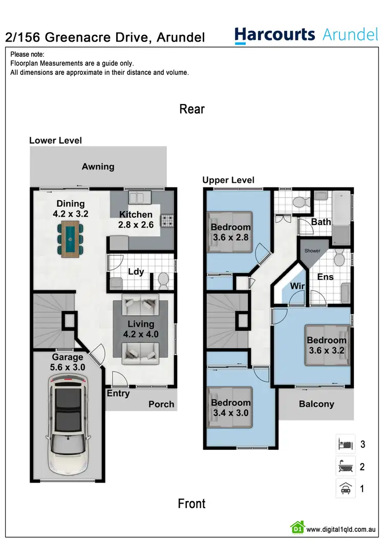 Floorplan of Homely house listing, 2/156 Greenacre Drive, Arundel QLD 4214