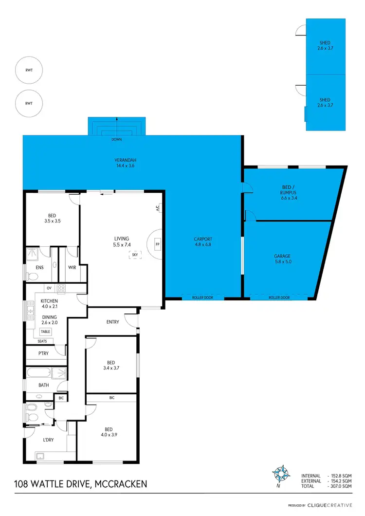 Floorplan of Homely house listing, 108 Wattle Drive, Mccracken SA 5211
