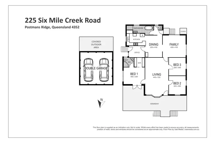 Floorplan of Homely rural property listing, 225 Six Mile Creek Road, Postmans Ridge QLD 4352