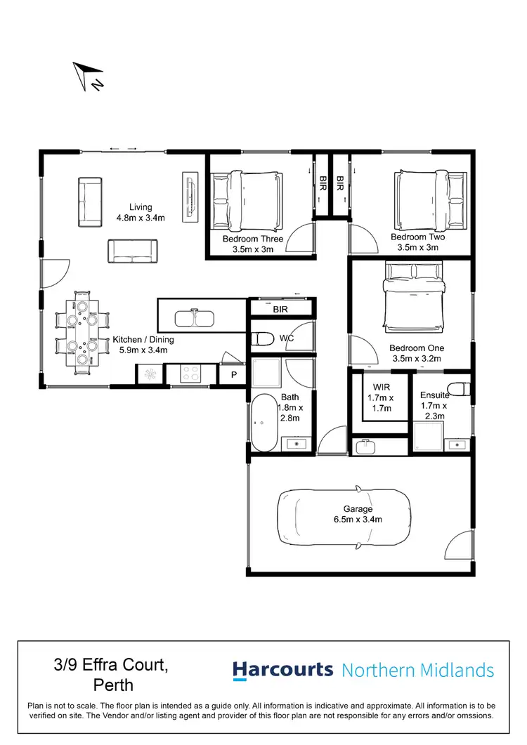 Floorplan of Homely villa listing, 3/9 Effra Court, Perth TAS 7300