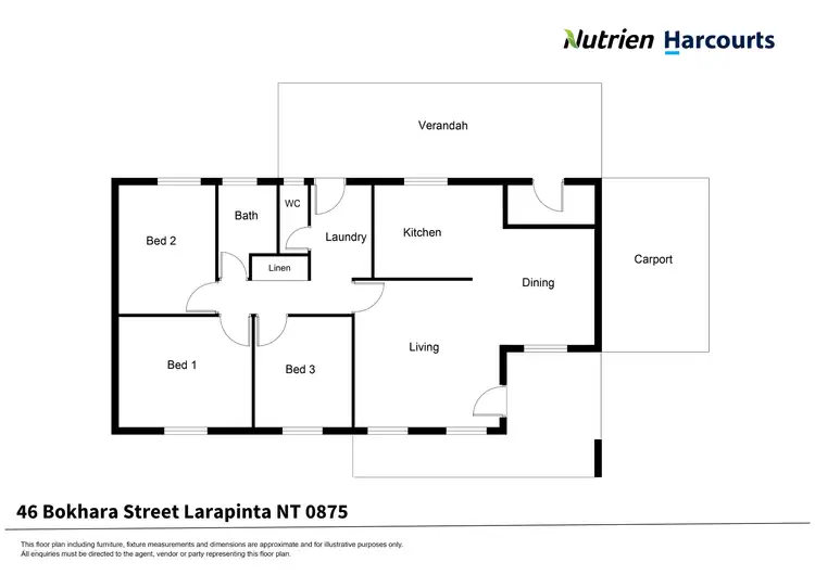 Floorplan of Homely house listing, 46 Bokhara Street, Larapinta NT 875