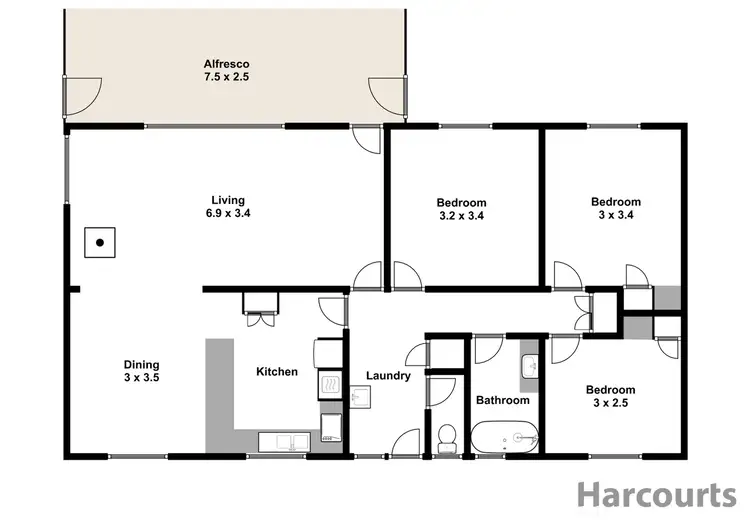 Floorplan of Homely house listing, 20 St Phillack Crescent, Rawson VIC 3825