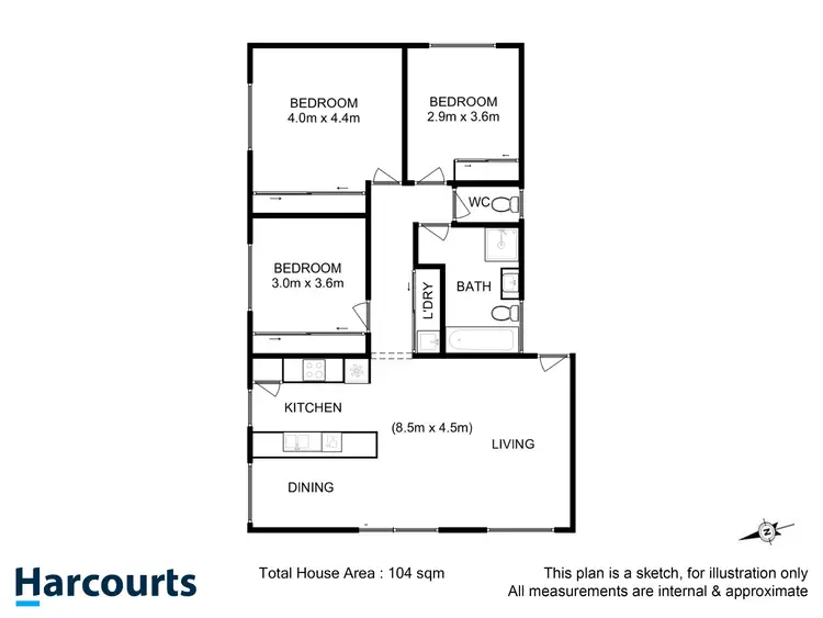 Floorplan of Homely unit listing, 2/116 Main Street, Huonville TAS 7109