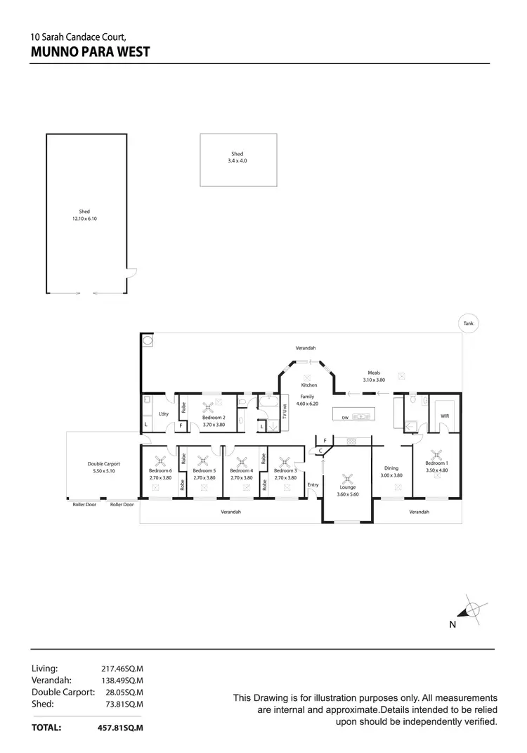 Floorplan of Homely house listing, 10 Sarah Candace Court, Munno Para West SA 5115