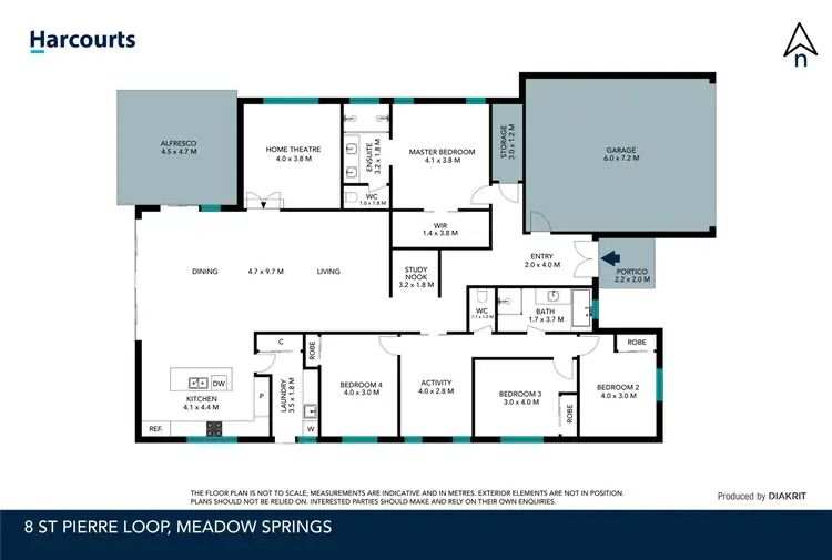 Floorplan of Homely house listing, 8 St Pierre Loop, Meadow Springs WA 6210