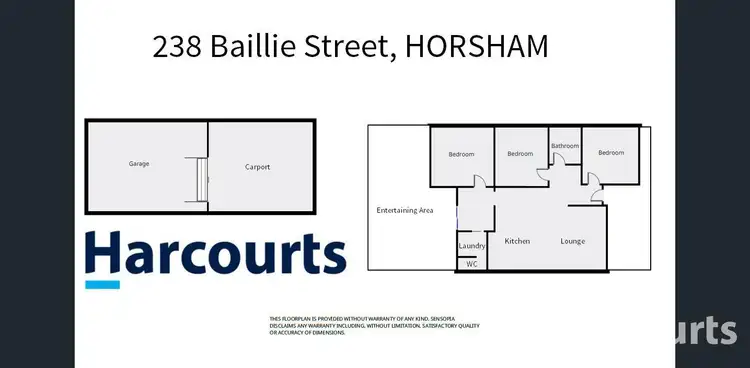 Floorplan of Homely house listing, 238 Baillie Street, Horsham VIC 3400
