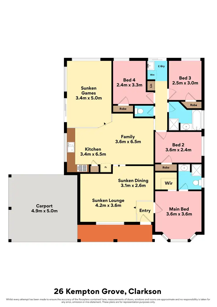 Floorplan of Homely house listing, 26 Kempton Grove, Clarkson WA 6030