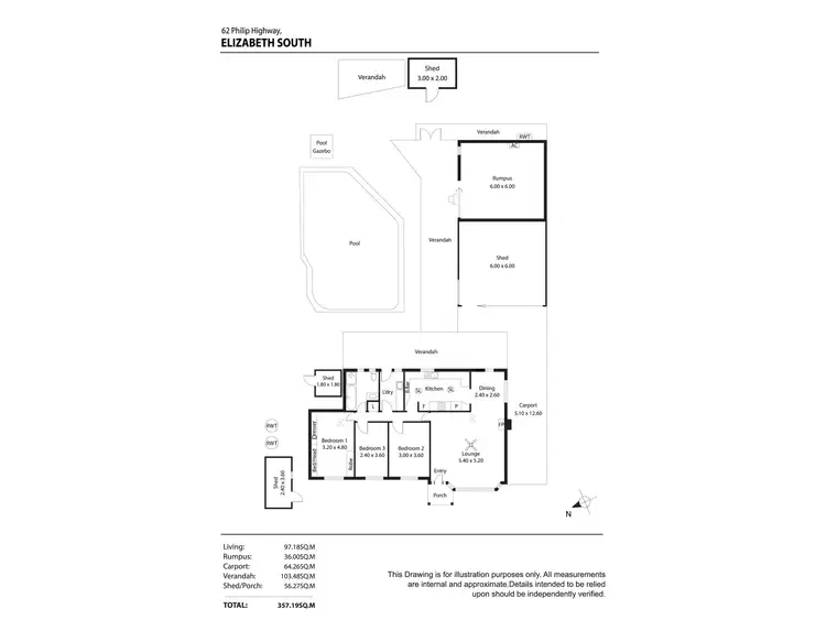 Floorplan of Homely house listing, 62 Philip Highway, Elizabeth South SA 5112