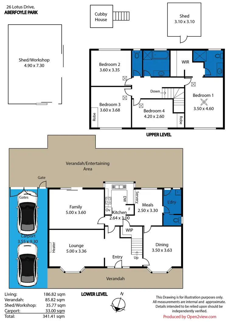 Floorplan of Homely house listing, 26 Lotus Drive, Aberfoyle Park SA 5159