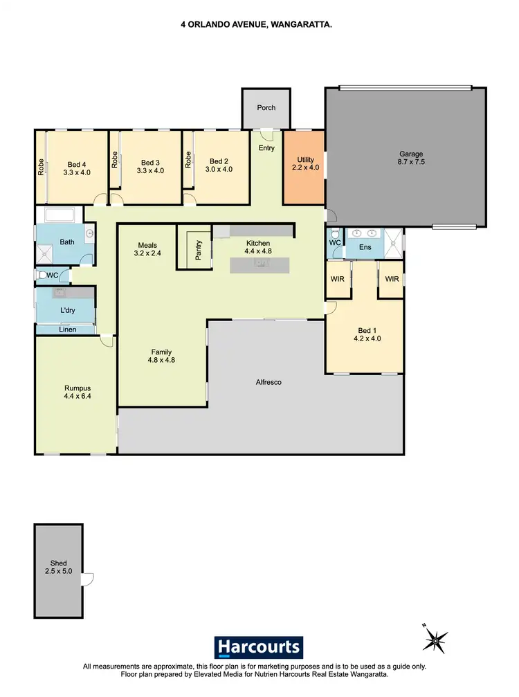 Floorplan of Homely house listing, 4 Orlando Avenue, Wangaratta VIC 3677