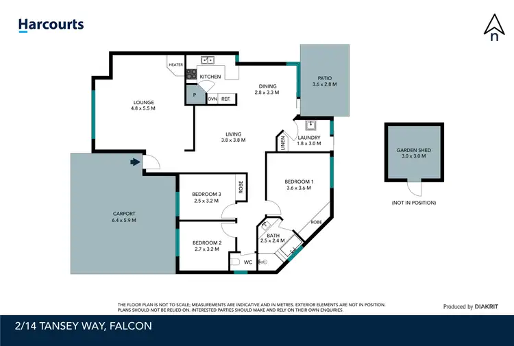 Floorplan of Homely house listing, 2/14 Tansey Way, Falcon WA 6210