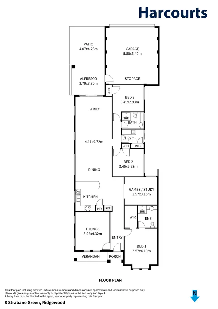Floorplan of Homely house listing, 8 Strabane Green, Ridgewood WA 6030