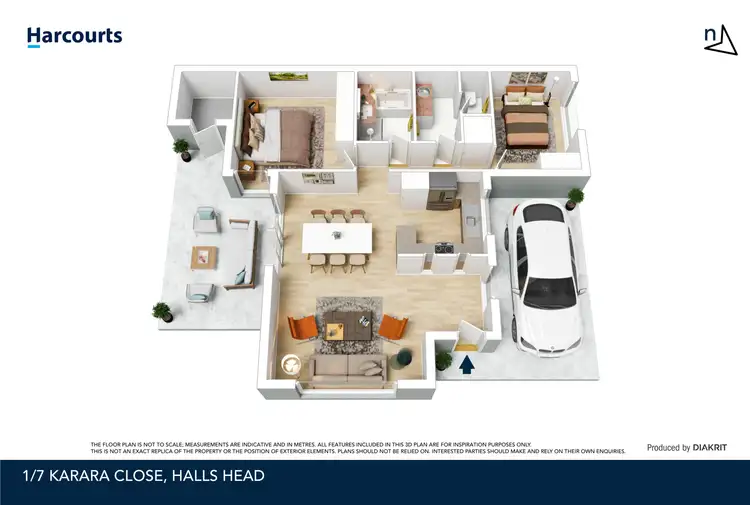 Floorplan of Homely unit listing, 1/7 Karara Close, Halls Head WA 6210