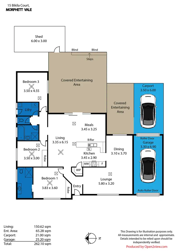 Floorplan of Homely house listing, 15 Bikila Court, Morphett Vale SA 5162