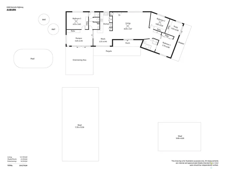 Floorplan of Homely house listing, 6368 Horrocks Highway, Auburn SA 5451