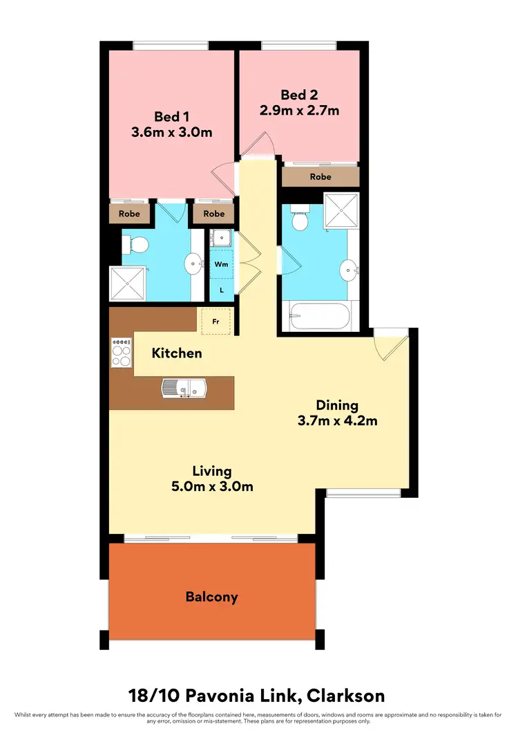 Floorplan of Homely apartment listing, 18/10 Pavonia Link, Clarkson WA 6030