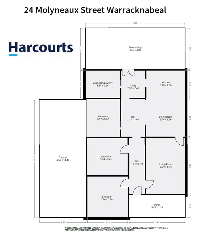 Floorplan of Homely house listing, 24 Molyneaux Street, Warracknabeal VIC 3393