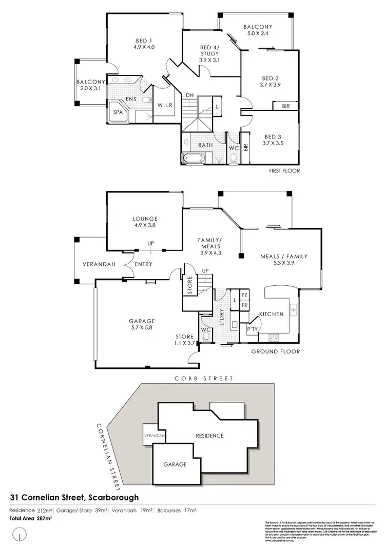 Floorplan of Homely house listing, 31 Cornelian Street, Scarborough WA 6019