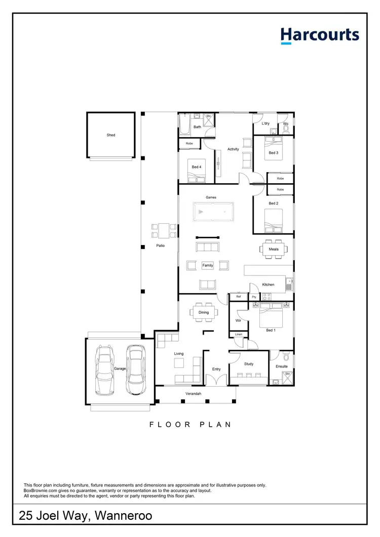 Floorplan of Homely house listing, 25 Joel Way, Wanneroo WA 6065