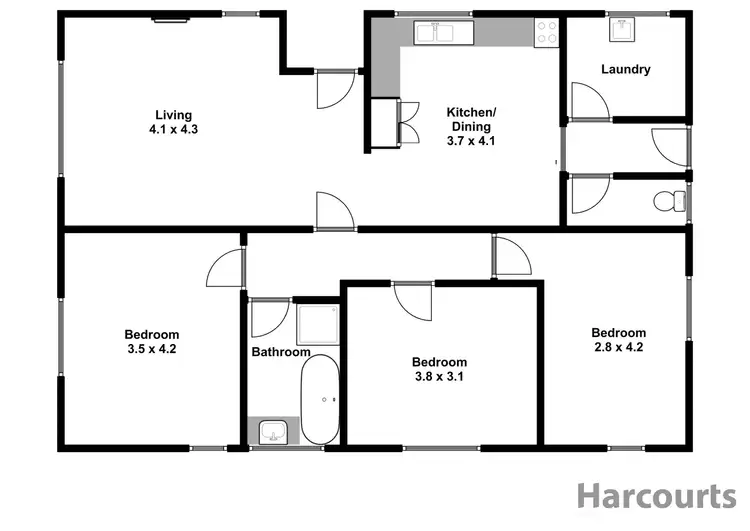 Floorplan of Homely house listing, 47 Kent Street, Moe VIC 3825
