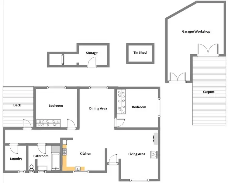 Floorplan of Homely house listing, 19 Elliott Street, Queenstown TAS 7467