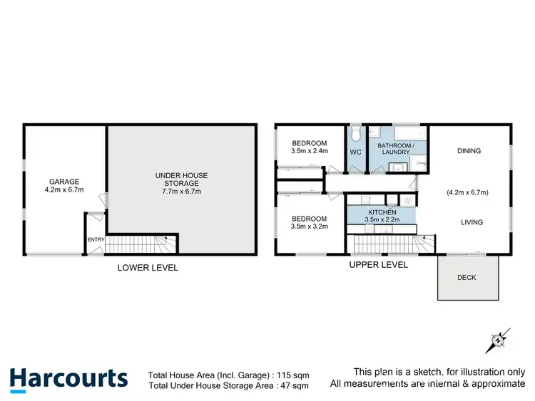 Floorplan of Homely unit listing, 1/65 Ineke Drive, Kingston TAS 7050