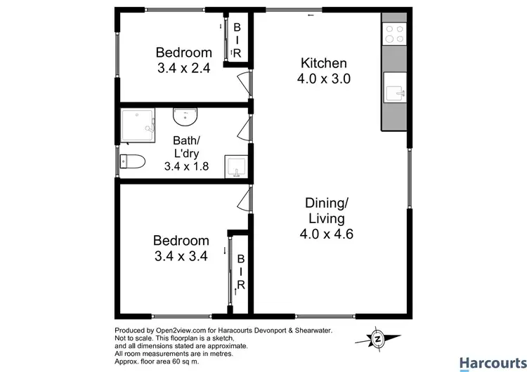 Floorplan of Homely unit listing, 2/148 Middle Road, Miandetta TAS 7310
