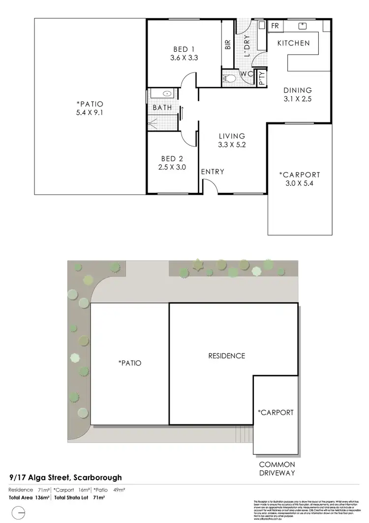Floorplan of Homely villa listing, 9/17 Alga Street, Scarborough WA 6019