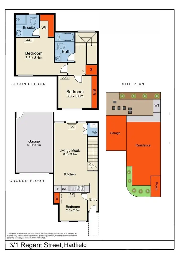 Floorplan of Homely townhouse listing, 3/1 Regent Street, Hadfield VIC 3046