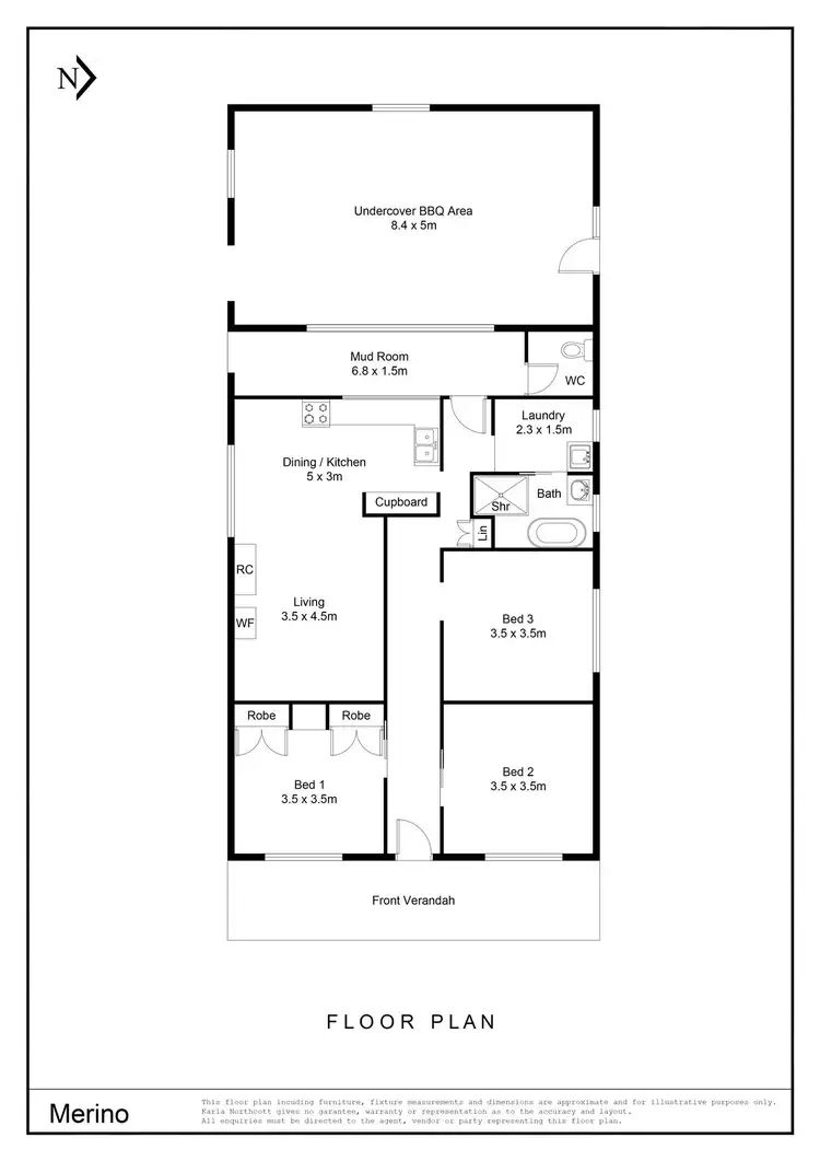 Floorplan of Homely house listing, 4359 Portland - Casterton Road, Merino VIC 3310