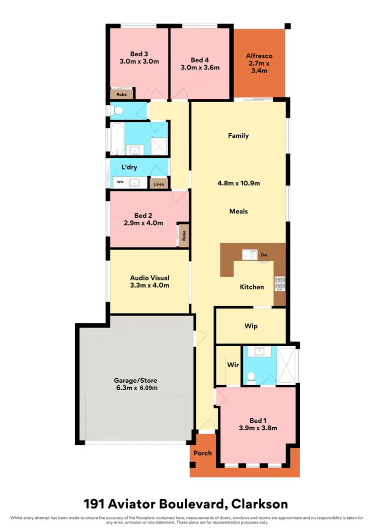 Floorplan of Homely house listing, 191 Aviator Boulevard, Clarkson WA 6030