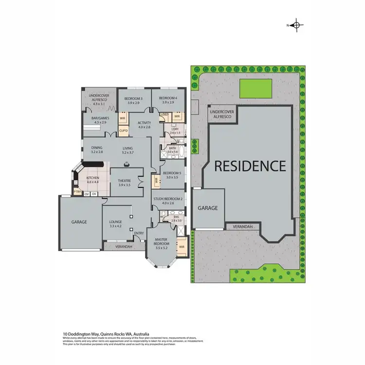 Floorplan of Homely house listing, 10 Doddington Way, Quinns Rocks WA 6030