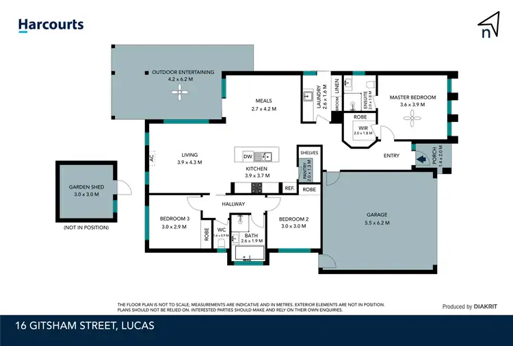 Floorplan of Homely house listing, 16 Gitsham Street, Lucas VIC 3350