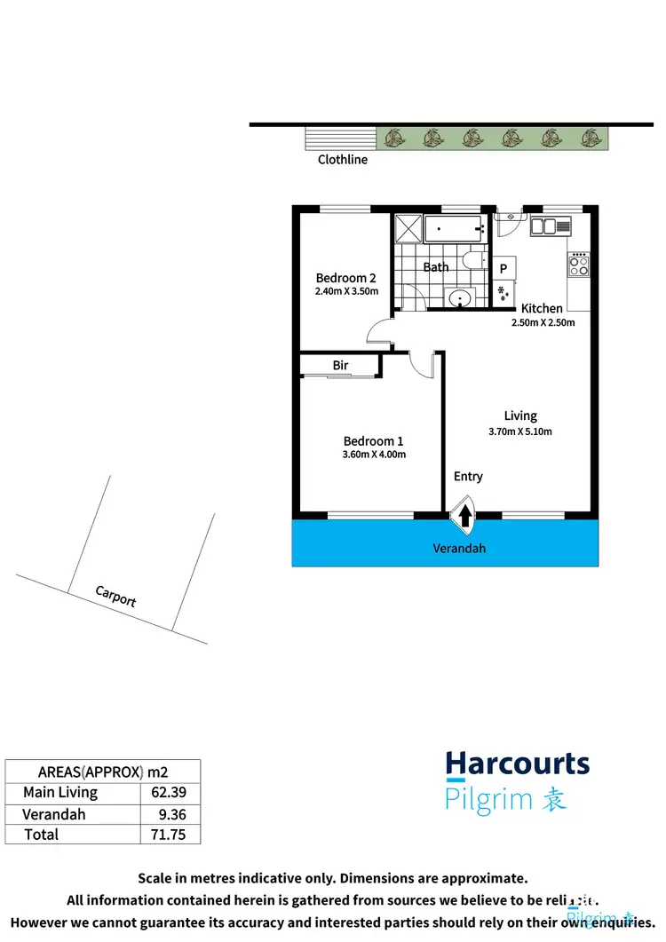 Floorplan of Homely unit listing, 2/13 Bakers Road, Marleston SA 5033