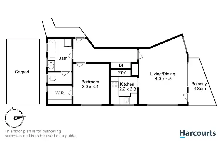 Floorplan of Homely unit listing, 6/19 Howrah Road, Howrah TAS 7018