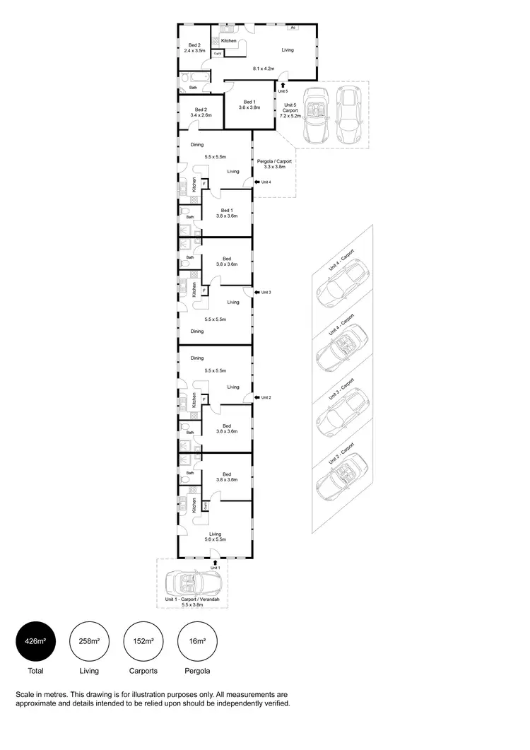 Floorplan of Homely block of units listing, 1-5/310 Marion Road, Netley SA 5037