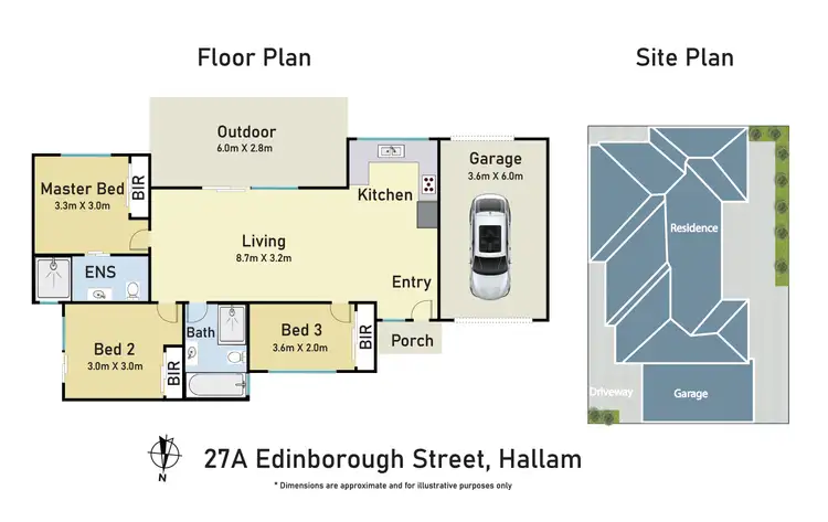 Floorplan of Homely unit listing, 27A Edinborough Street, Hallam VIC 3803