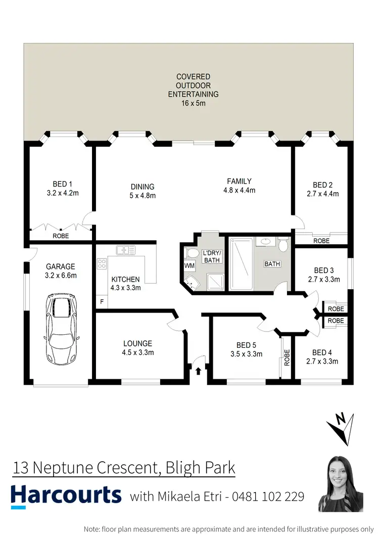 Floorplan of Homely house listing, 13 Neptune Crescent, Bligh Park NSW 2756