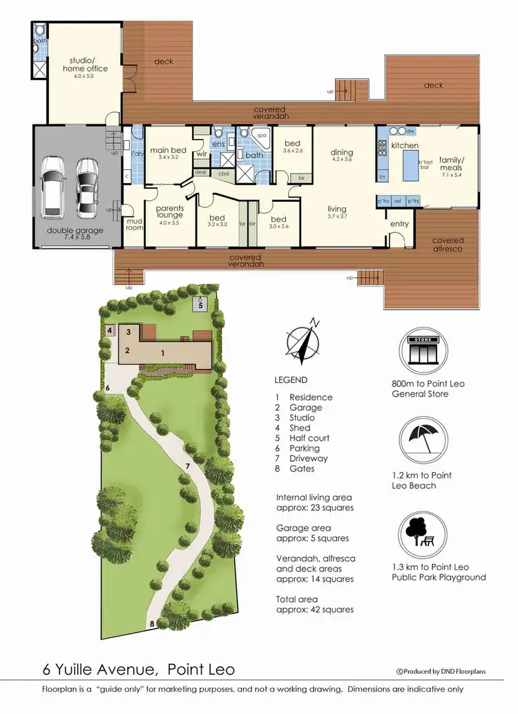 Floorplan of Homely house listing, 6 Yuille Avenue, Point Leo VIC 3916