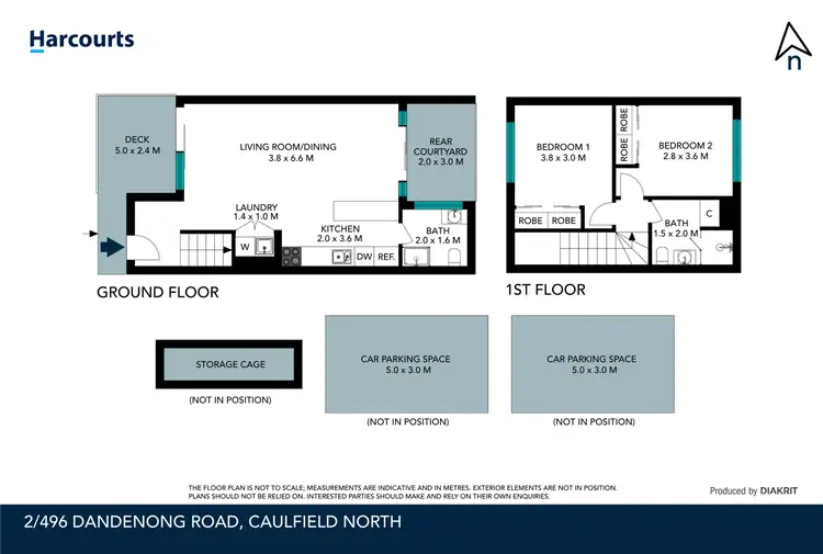 Floorplan of Homely townhouse listing, 2/496 Dandenong Road, Caulfield North VIC 3161