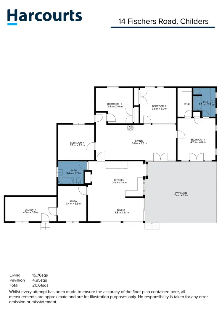 Floorplan of Homely rural property listing, 14 Fischers Road, Childers VIC 3824