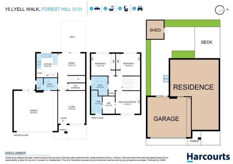Floorplan of Homely townhouse listing, 15 Lyell Walk, Forest Hill VIC 3131