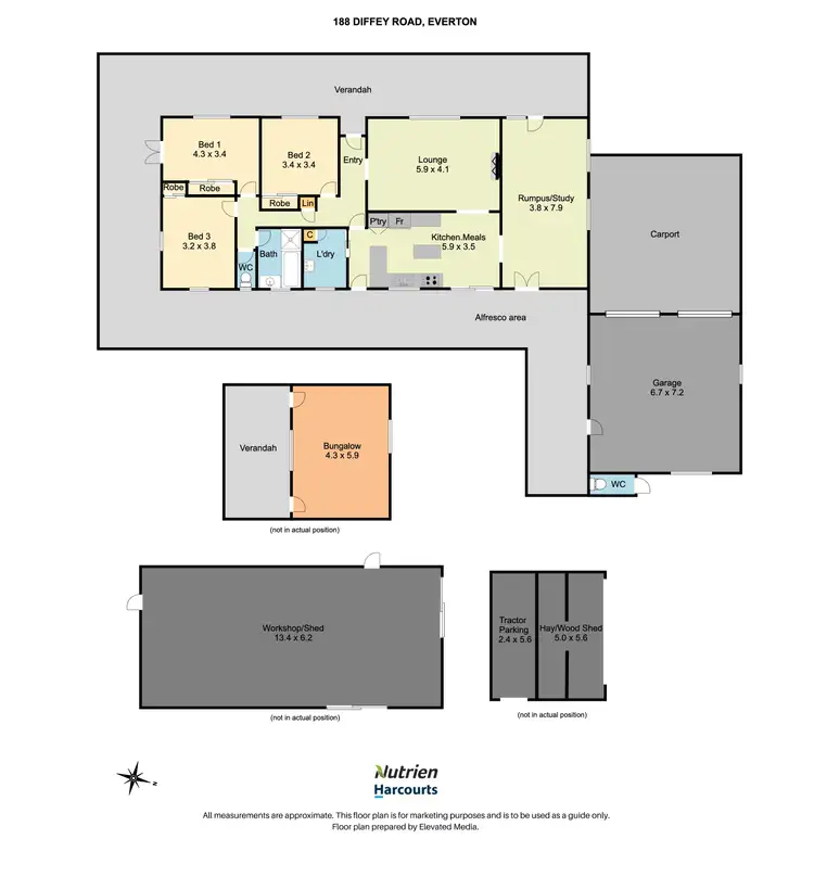 Floorplan of Homely rural property listing, 188 Diffey Road, Everton VIC 3678