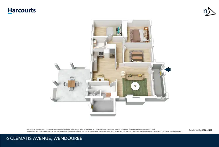 Floorplan of Homely house listing, 6 Clematis Avenue, Wendouree VIC 3355