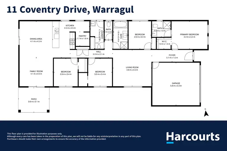 Floorplan of Homely house listing, 11 Coventry Drive, Warragul VIC 3820