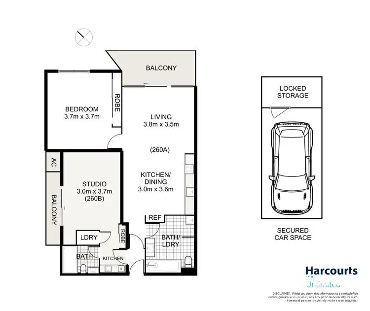 Floorplan of Homely unit listing, 260/109-113 George Street, Parramatta NSW 2150