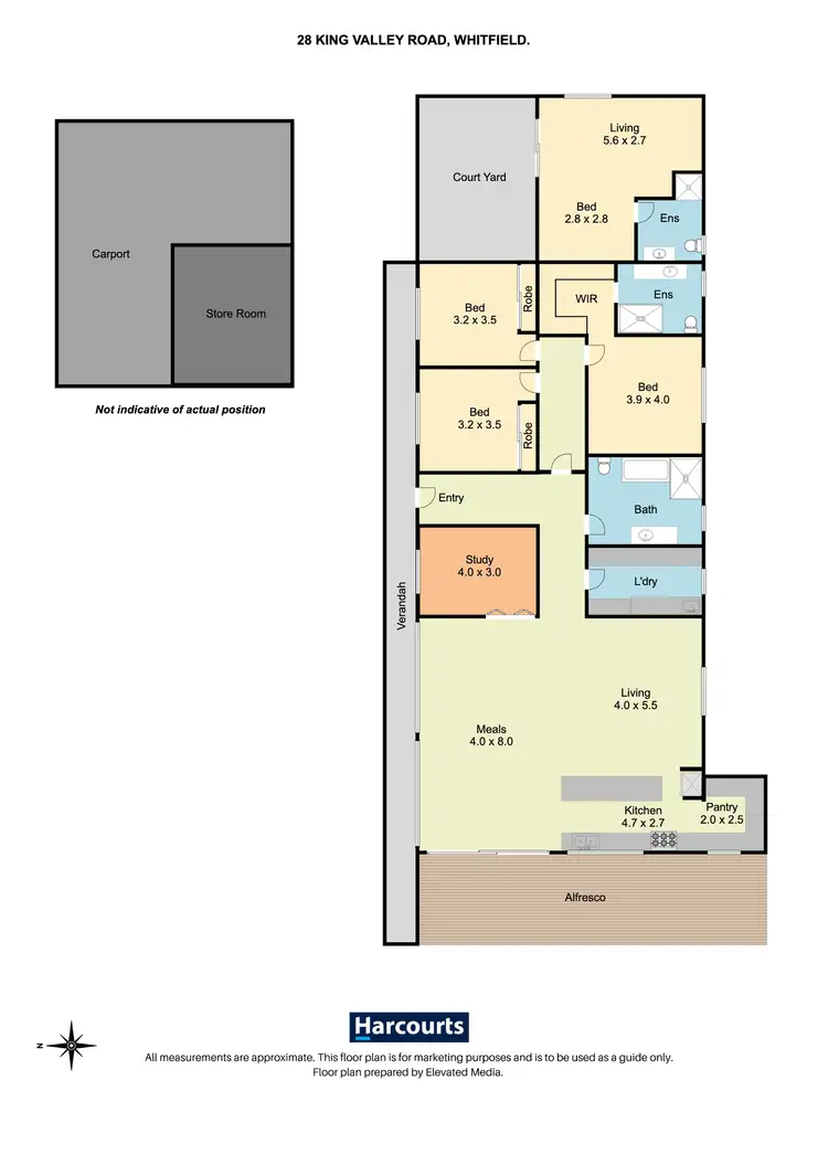 Floorplan of Homely house listing, 28 King Valley Road, Whitfield VIC 3733
