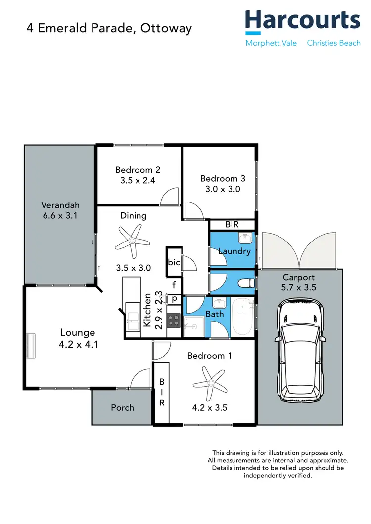 Floorplan of Homely house listing, 4 Emerald Parade, Ottoway SA 5013