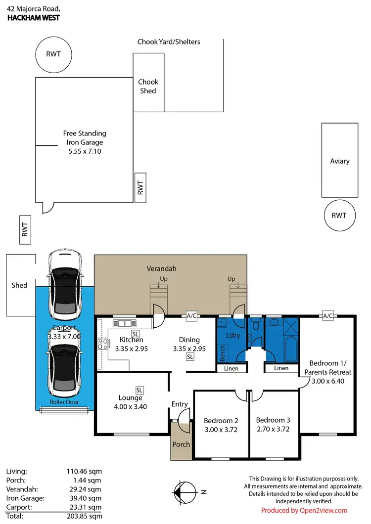 Floorplan of Homely house listing, 42 Majorca Road, Hackham West SA 5163